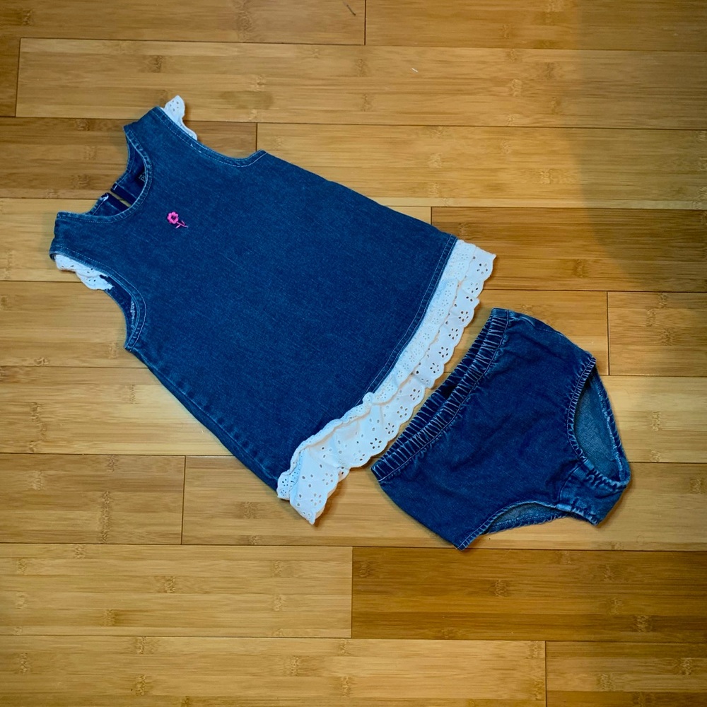 24mo Children’s Place Jean dress, like-new.